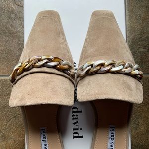 Beige Suede Mules Charles David